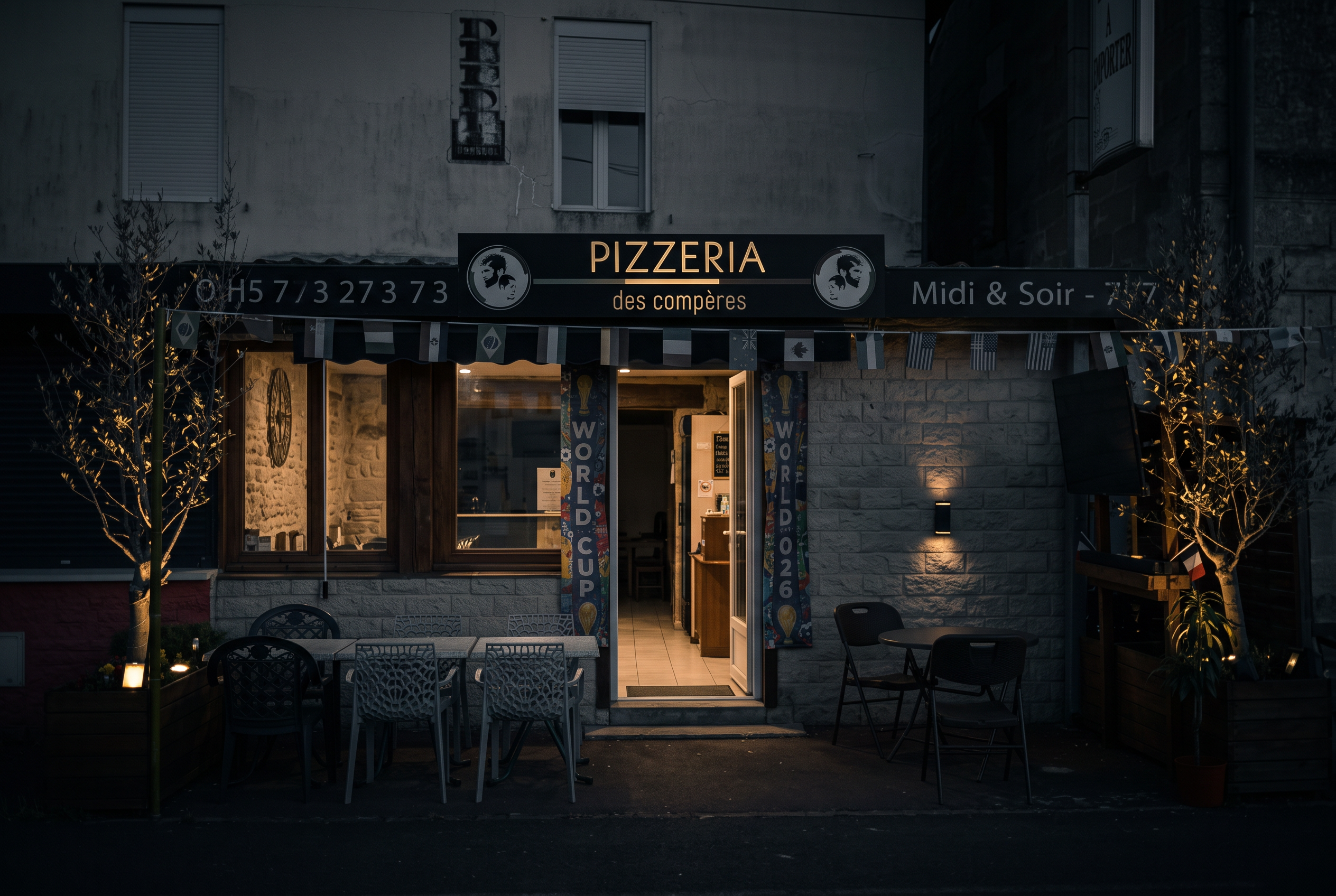 Les Compères — Pizzeria artisanale à Canéjan Façade de la Pizzeria Les Compères à Canéjan (33610)